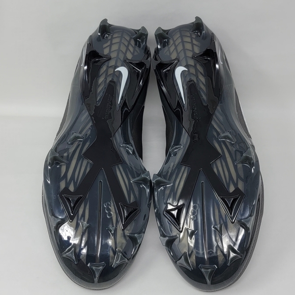 Nike Alpha Menace Elite 3 Black White Football Cleats CT6648-010 Mens Sz 8.5 New